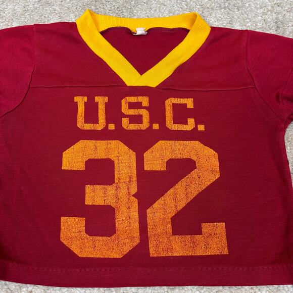 Vintage 70s USC Trojans Jersey #32 Baby Toddler 2-4 12x11 - Picture 2 of 12